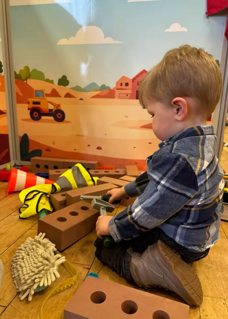 Little builders at the Toddler Town construction site