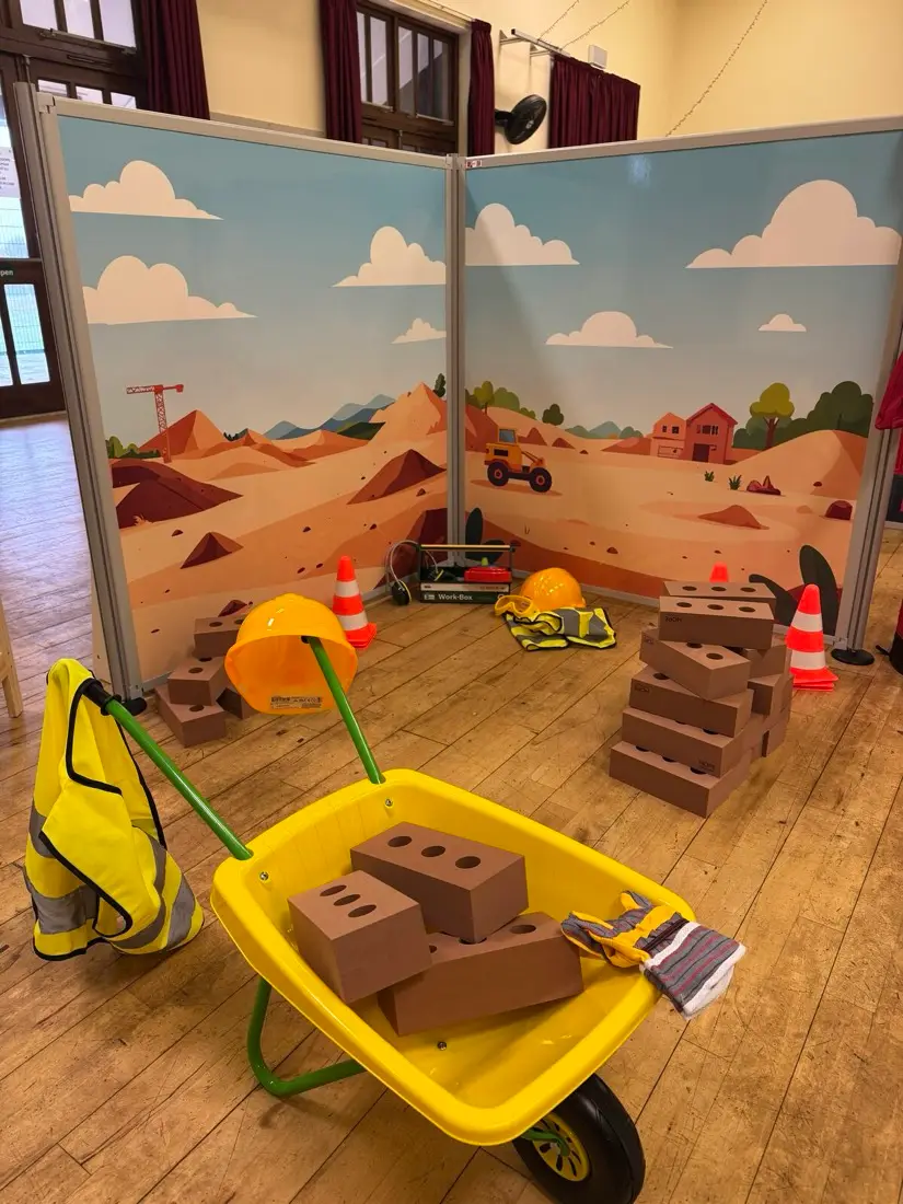 The Construction Site role play room at Toddler Town