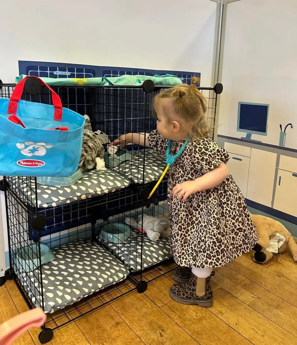 Caring for pets at the Toddler Town vets